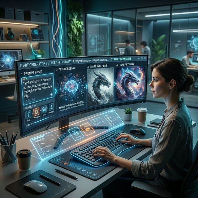 AI image generation workflow stages