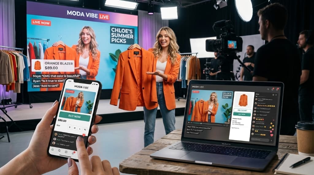 Live-stream fashion commerce event