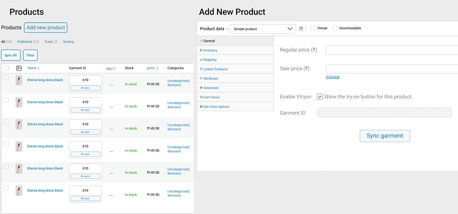 Smart Garment Mapping