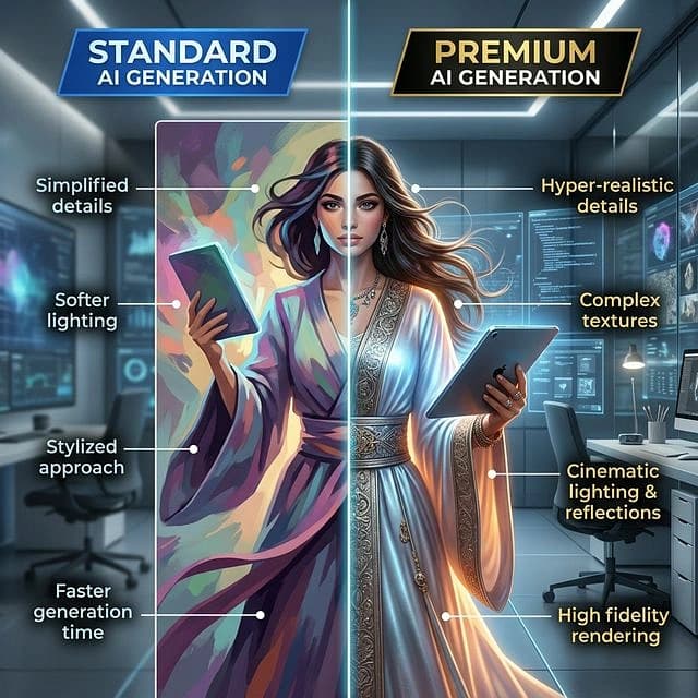 Standard vs Premium AI comparison