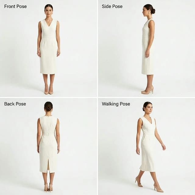 Multi-pose fashion catalog layout