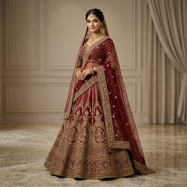 Premium AI generated lehenga catalog image