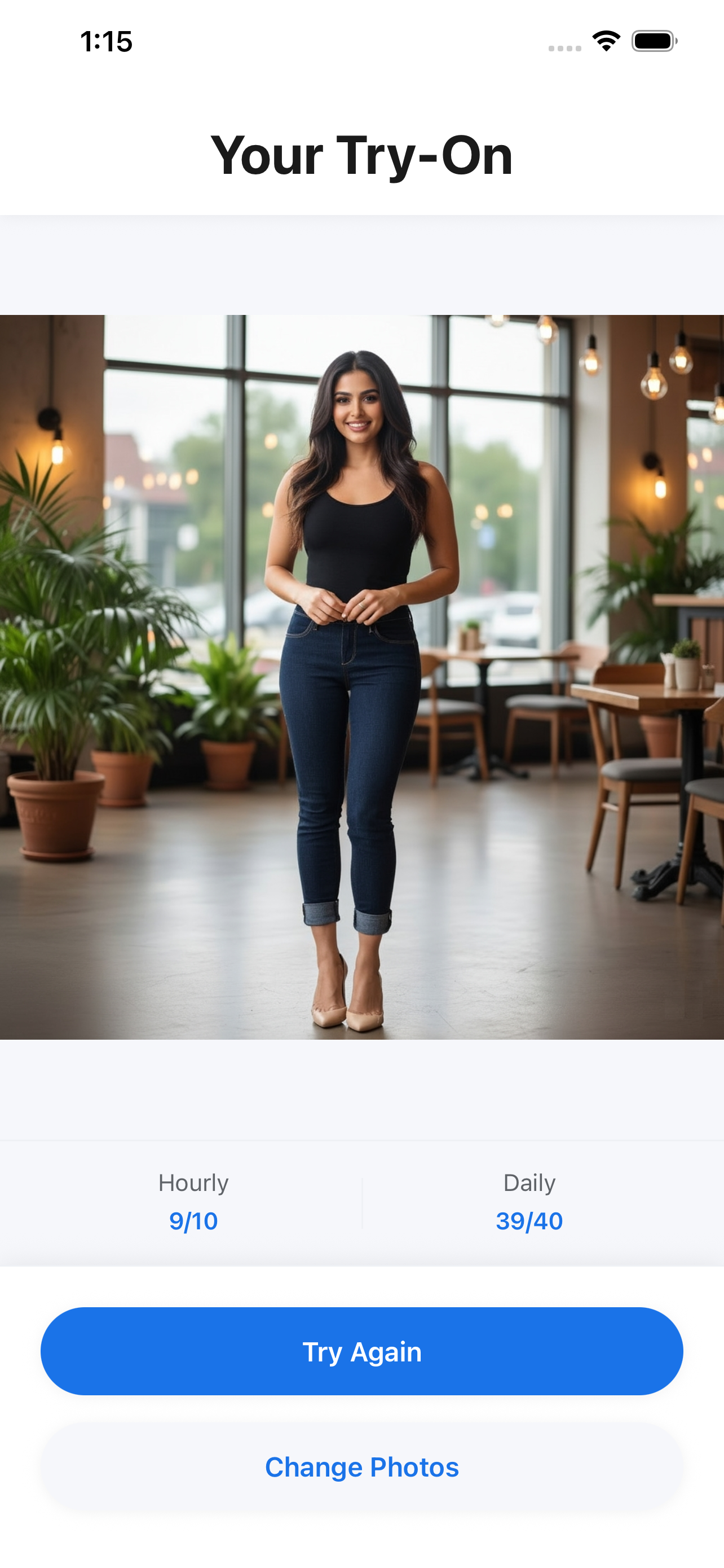 Virtual Try-On Interface - Results